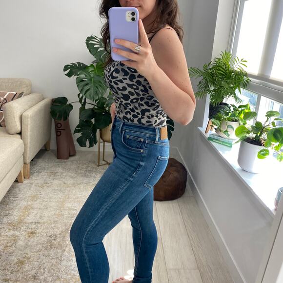 Zara Gray Animal Print Bodysuit Tank Size Small - Picture 3 of 6